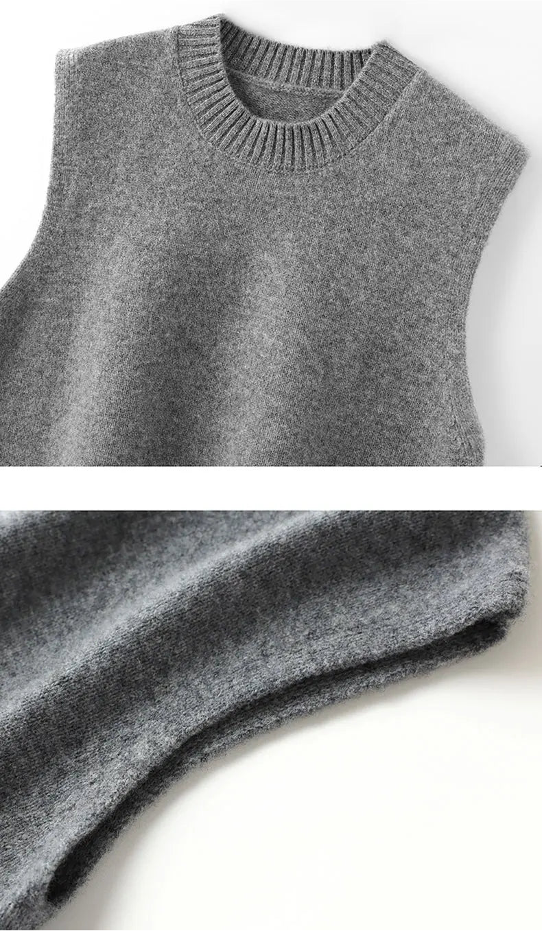 Effortless Wool Knit Sleeveless Top